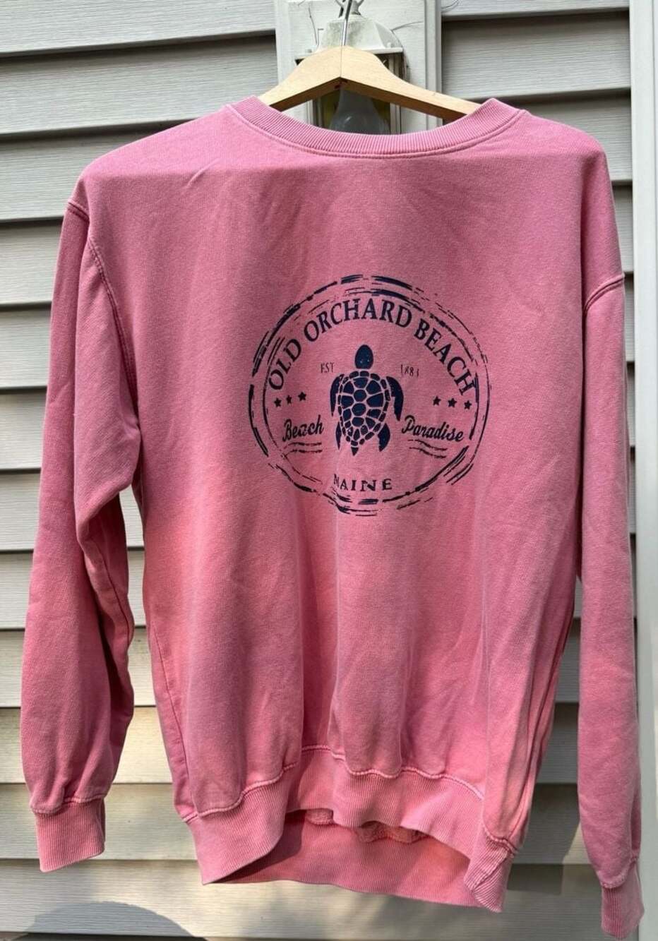 Sunsations Old Orchard Beach Maine Pink Crewneck Sweatshirt size medium
